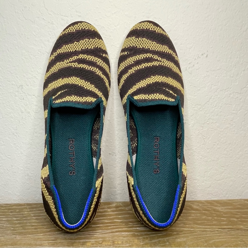 Rothy's Chai Zebra Pattern Brown and Tan Size 8